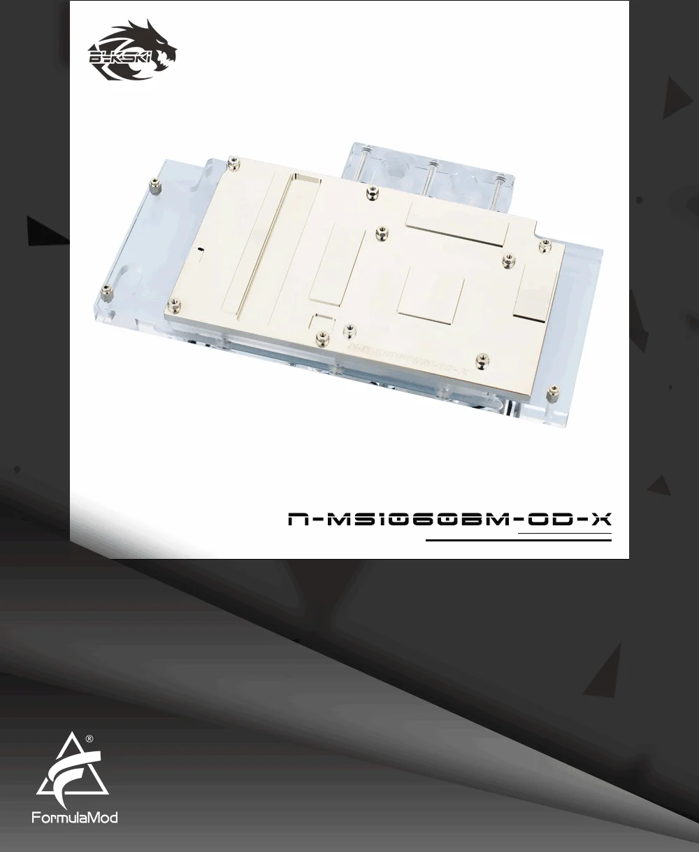 Bykski N-MX1060BM-OD-X, полное покрытие графика карты водяного охлаждения блок для Maxsun GTX1060 большой Mac 3g