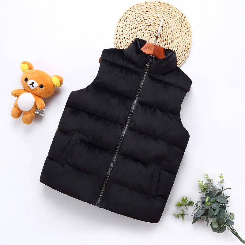 Autumn Winter Warm Children Vest for Baby Girl Waistcoat Kids Clothes Toddlers Jacket Coats Girls Vest 80~150 solid