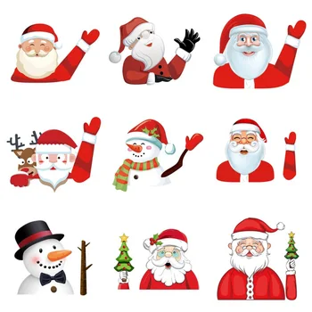 

Christmas Windshield Sticker Santa Claus Cute Window Decals Car Wiper Sticker Christmas Featured Gift Dropship