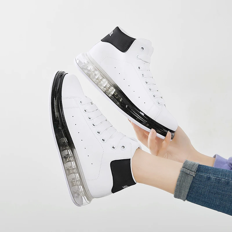 Fashion Pink Red Blue White Jelly Women Sneaker Casual Shoes High Upper Tenis Feminino Zapatos De Mujer Size 35-40 B992
