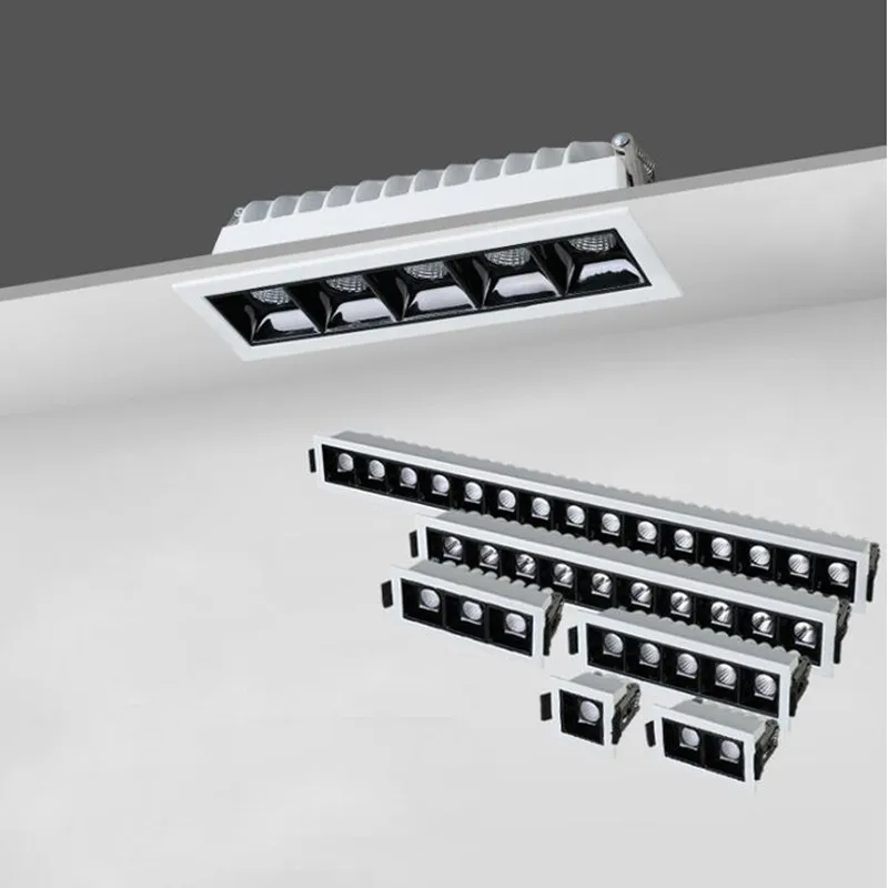 Description Picture 3 of itemDimmable LED Ceiling Lights 2w4w6w10W20W30W Recessed Strip bulb Shoot light COB Grille lamp Indoor Lighting LED Canister light