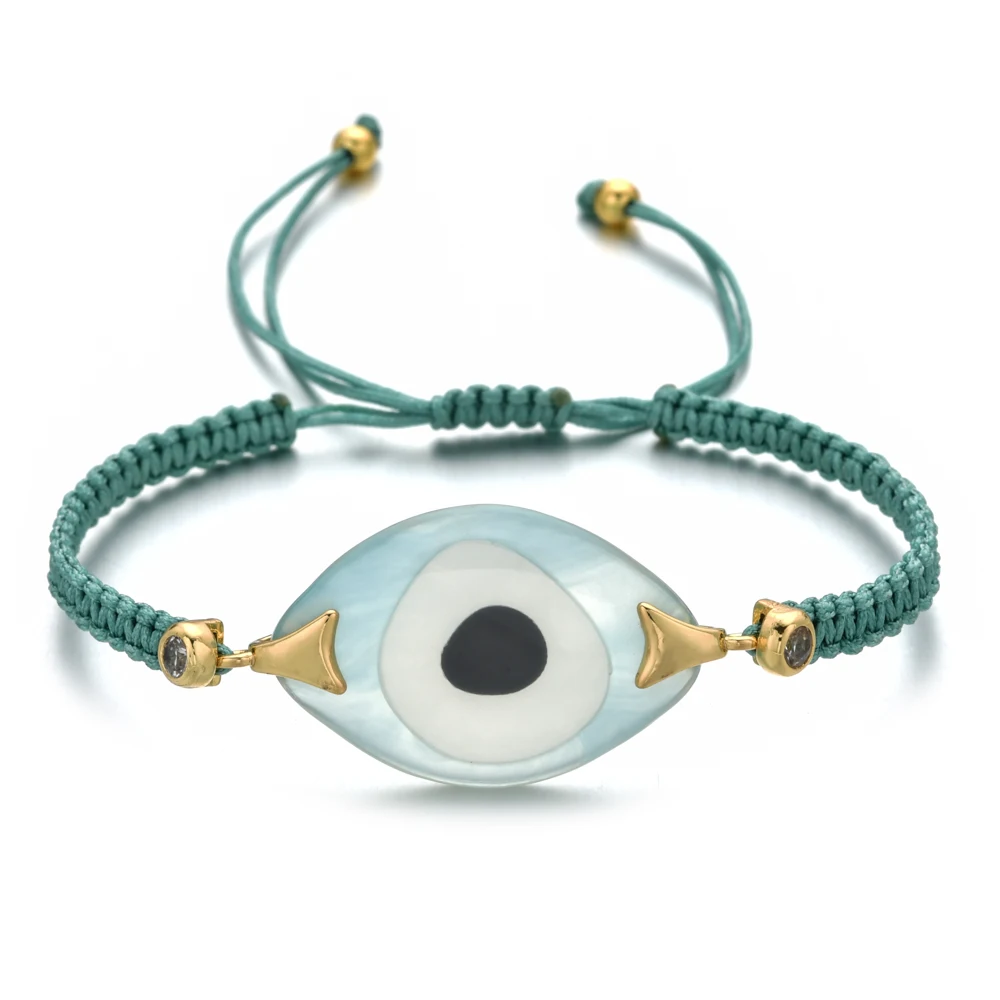 10 шт./лот модный браслет Evil Eye для женщин Boho браслеты ювелирные изделия Insta Мода Bijoux Ожерелье Черный ремень Femme JeweIry