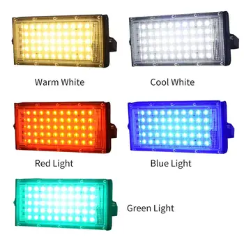 

50W 220V Landscape Exterior Yard Reflector 50 LED Outdoor Spotlight Flood Light Garden Wall Mounted Waterproof High Brightness