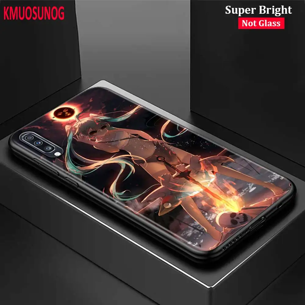 

Black Silicone Cover Anime Hatsune Miku for Samsung Galaxy A70 A90 A80 A60 A50 A40 A30S A20E A20S A10 Phone Case
