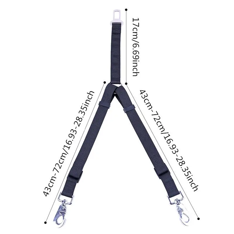 Double-Head-Ajustable-Dog-Car-Safety-Belt-Pet-Leash-Restraint-Nylon-Leads-Harness-Safety-Collar-Lead