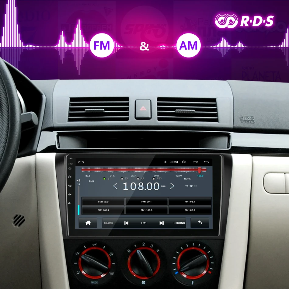 Vtopek Android автомагнитола gps навигация авто стерео для Mazda 3 2004-2009 Мультимедиа Видео плеер 2 din DSP 2G+ 3 2G сенсорный экран