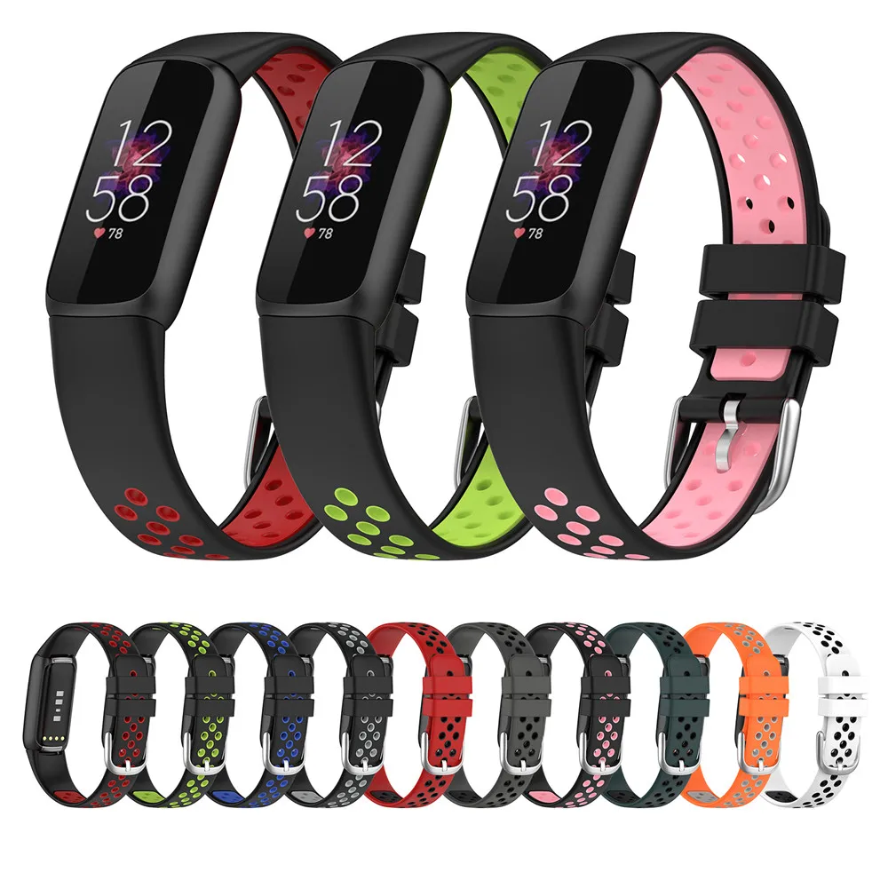 15.4mm Watch Strap Dual Color Band Hard Wearing Wristband For Fitbit luxe / Luxe Special Edition | Электроника