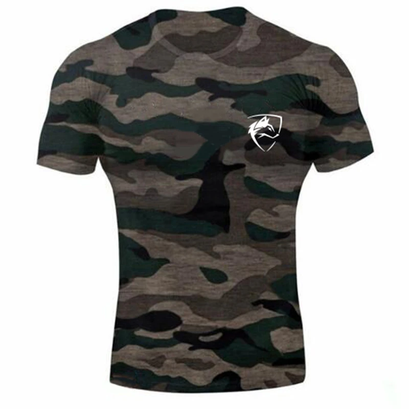 

Men Short sleeved cotton t shirt 2018 Summer New Fitness workout male Fashion Casual Print Slim Tee tops clothing
