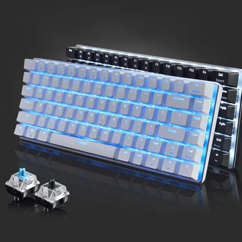 

Ajazz AK33 Wired Mechanical Gaming Keyboard Single Color Backlight 82 Keys Anti-ghosting Conflict-free Black Blue Switch PC Game