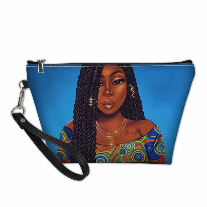 FORUDESIGNS Black Women Art African Girls Printing Function Wash Kit Bag Ladies Toiletries Pouch Females Cosmetic Cases Bolsa - Цвет: YQ4585Z8