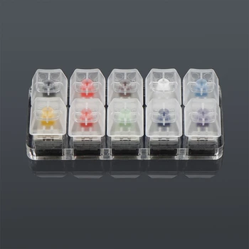 

10 Key Caps Testing Tool Kailh Box Switches Keyboard Tester Kit Clear Keycaps Sampler PCB Mechanical Keyboard
