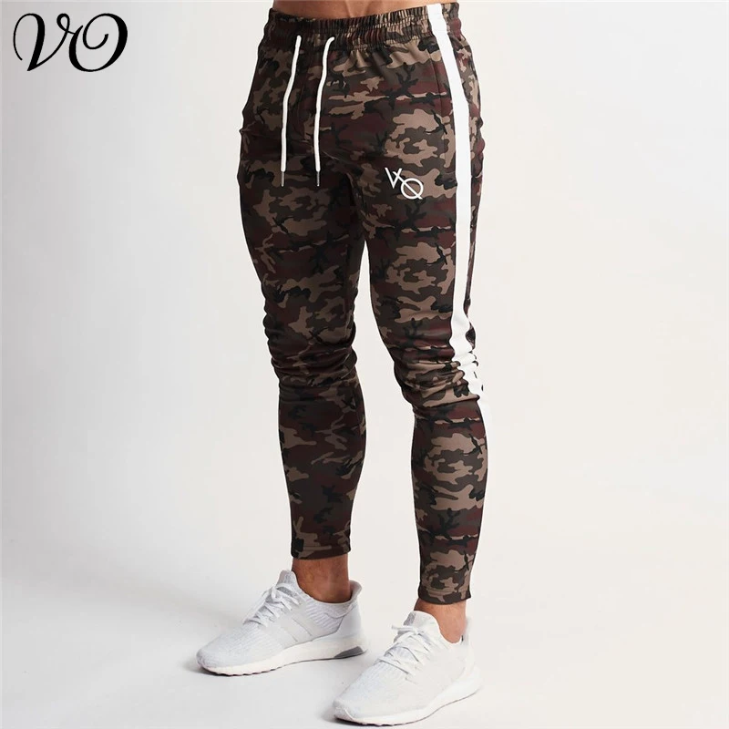 

Autumn new casual streetwear fashion men's clothing gym quick-drying bodybuilding exercise camouflage sweatpants