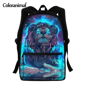 

Coloranimal Brand 2020 Backpacks For School Teenagers Girls Bags Art Galaxy Lion Printed Fashion Women Travel Back Pack mochila