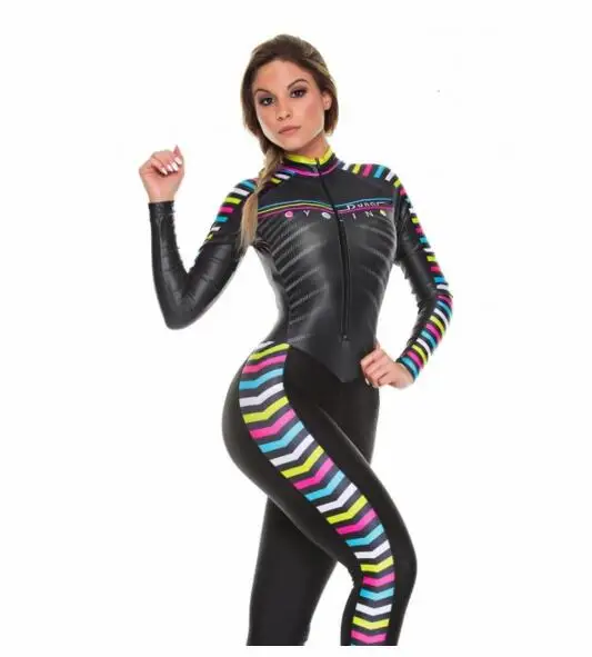 Женский костюм для триатлона Pro Team велоспорта с длинным рукавом спортивный Maillot