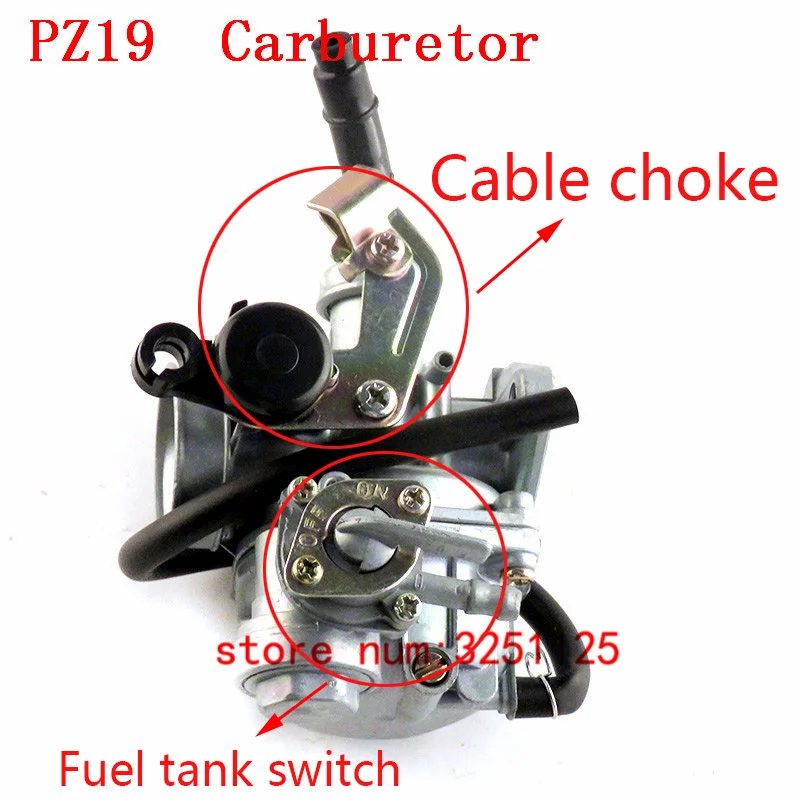 Карбюратор PZ19 с масляным переключателем Carb+ воздушный фильтр для 50 70 90 110cc ATV Quad 4 Wheeler Dirt Bike мотоцикл карбюратор