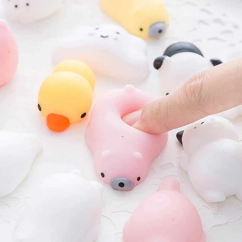 Популярные 36 шт. Kawaii маленькие животные Анти уменьшить снятие стресса игрушки Разноцветные без деформации расслабляющие силиконовые игрушки