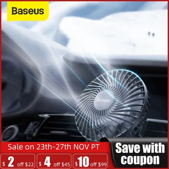 

Baseus Air Vent Mounted USB Fan 3 Speed Air Cooling Fan For Car Air Outlet Car Backseat 360° Rotatable Car Fan For Vehicle