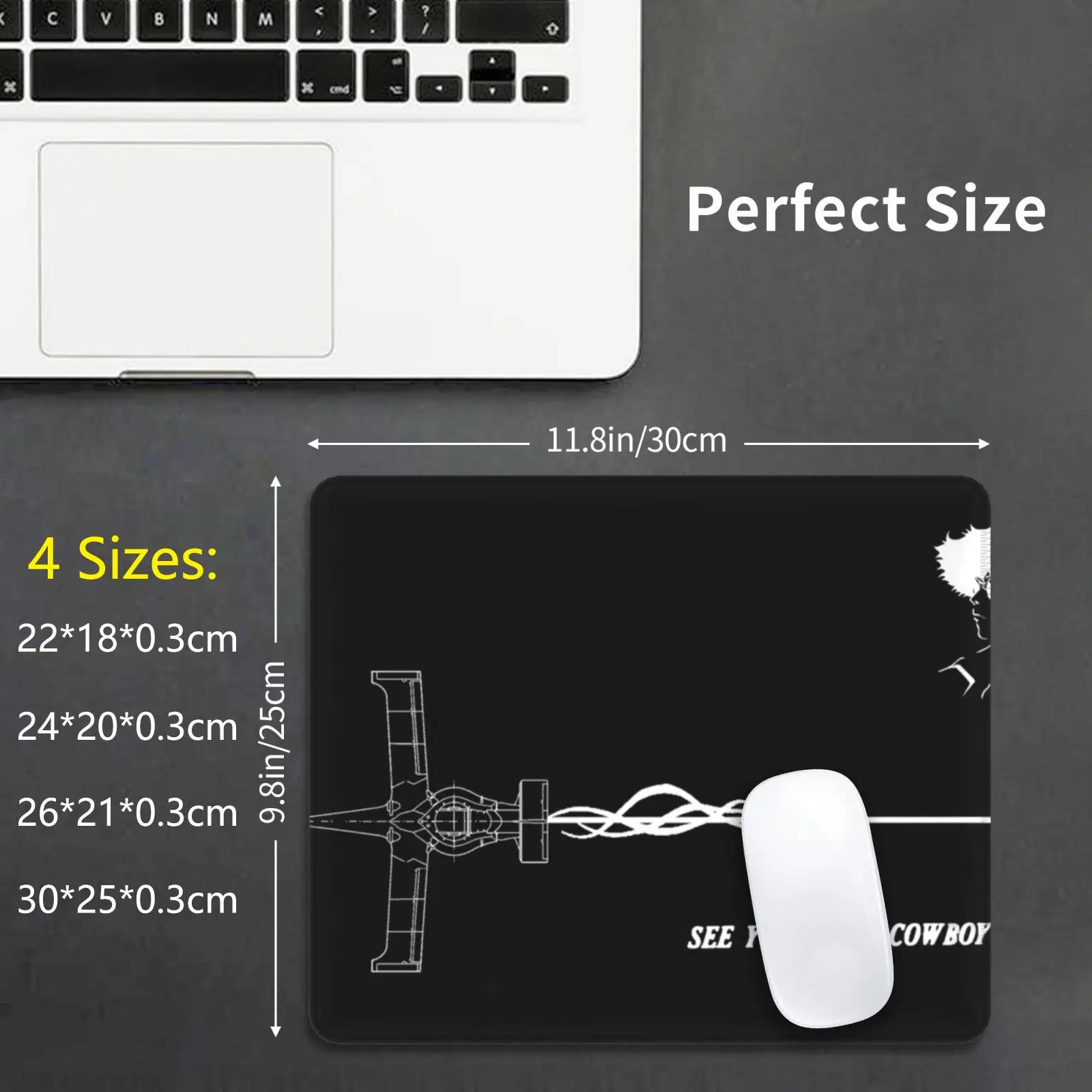 Cowboy Bebop Ispirato Mouse Pad Fai Da Te Stampa Cuscino Cowboy Bebop Anime Bebop Manga Cowboy Spike Space