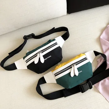 

2018 New Canvas Bum Bag Belt Women Leisure Panelled Shoulder Bags Fanny Pack For Women Girls Letter Waist Bag Packs 117