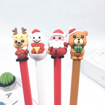 

36 pcs/set Kawaii Santa Claus Cute Elk Snowman Gel Pen Student Drawing Writing Office school Creative Christmas Gift Black Pen