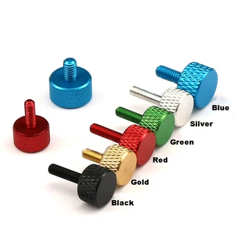 

M3 M4 Red Color Aluminum Alloy Thumb Screws For DIY Computer
