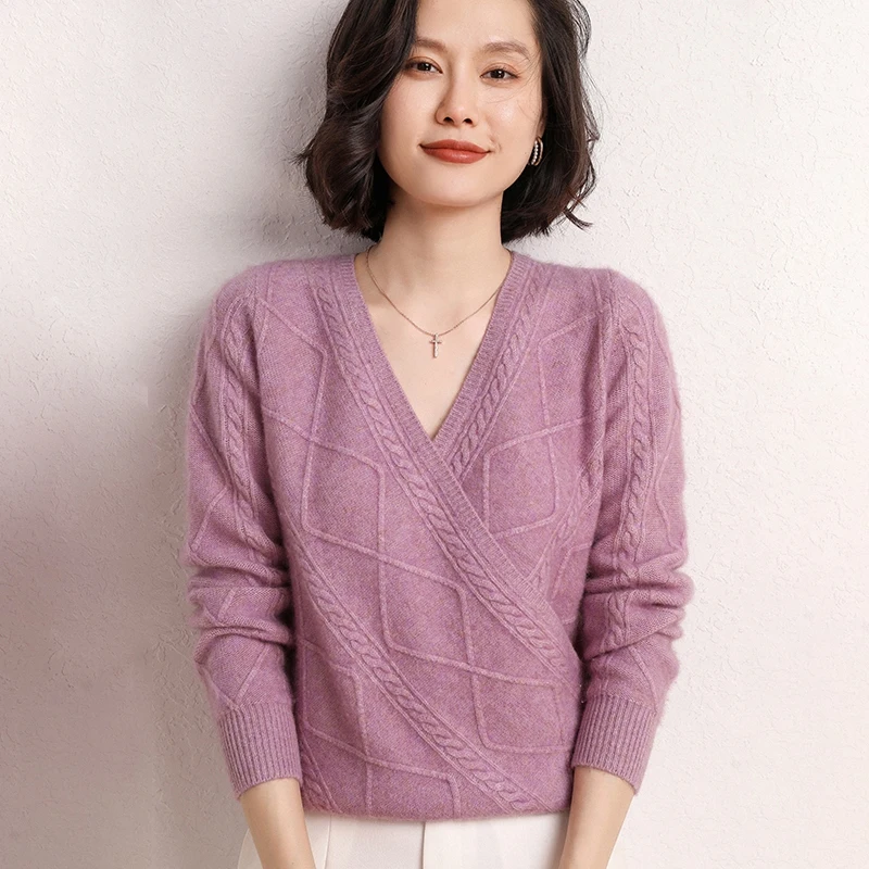 New 100% Pure Goat Cashmere Knitted Sweater Women