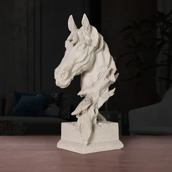 

Horse Statue Sculpture Modern Art Home Decoration Accessories for Living Room Aesthetic Craft Office Table Desk Decor Ornament