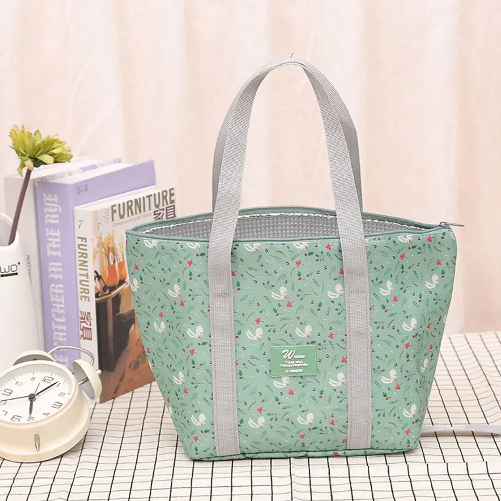 

Lunch Bag for Women Kids Foldable Insulated Thermal Cooler Bento Lunch Box Tote Picnic Storage Bag Pouch