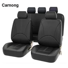 Carnong-Funda de cuero Pu para asiento de coche, conjunto completo de 5 asientos delanteros, resistente al agua, talla Universal, entrega en almacén ruso