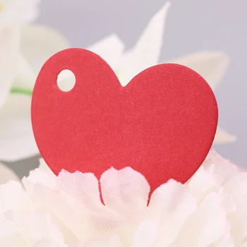 

50Pcs Heart Shape Blank Kraft Paper Card Gift Tag Label DIY Party Wedding Crafts Q9QF