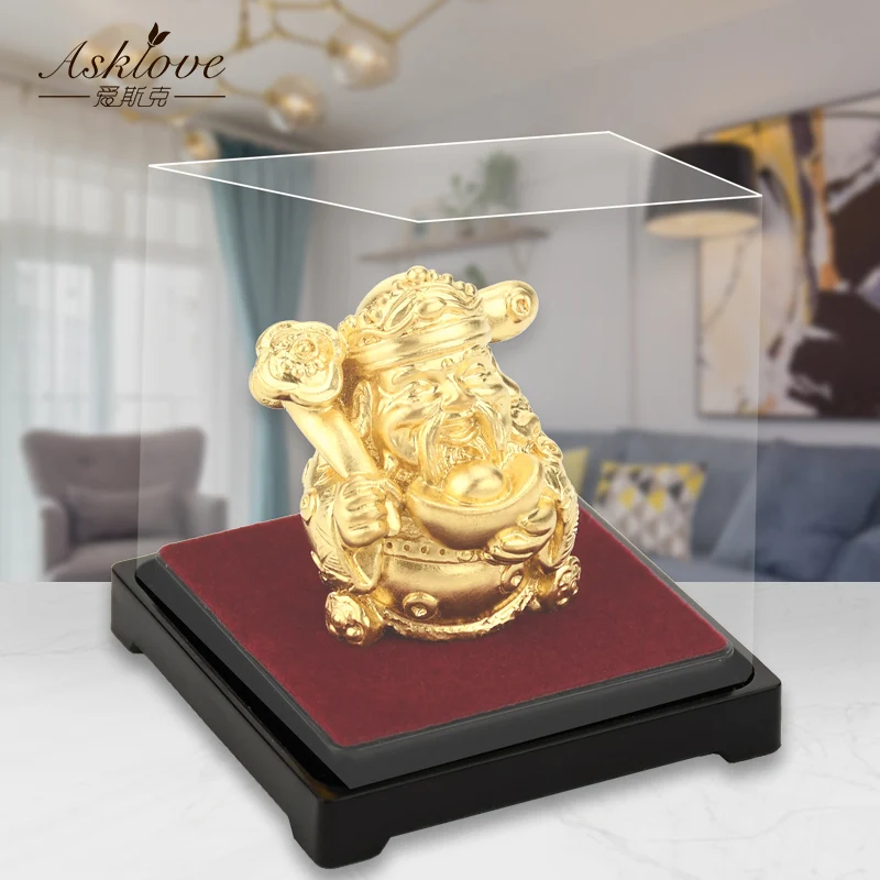 Fengshui – Statue de Dragon chinois, Figurines porte-bonheur, en feuille  d'or, artisanat, Sculpture d'animaux, décor de maison et de bureau -  AliExpress