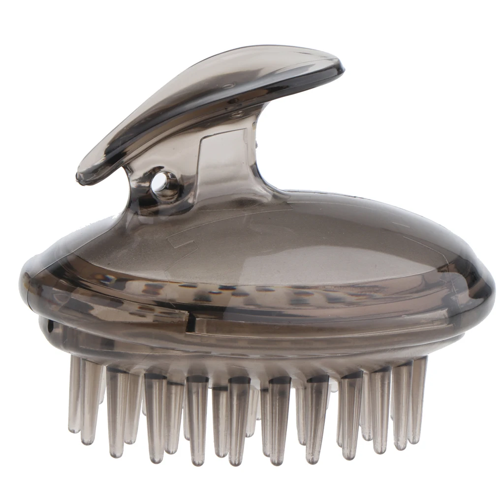 Gray Silicone Shampoo Scalp Shower Hair Washing Bathing Massager Brush Comb For Pets Dogs Cats