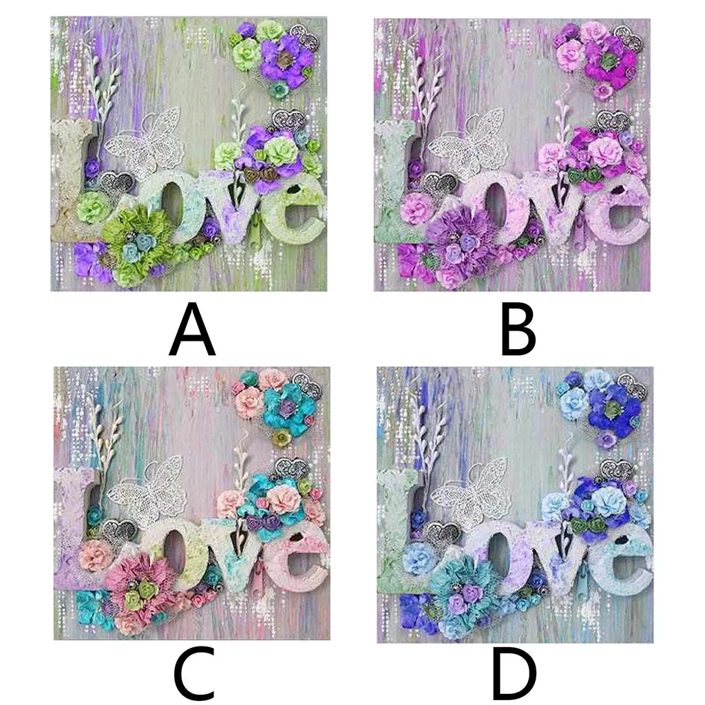 

5D Diamond Painting Rhinestone Love Letter Diamond Painting Full Square Diamond Embroidery Cross Stitch Kit love gift L0812