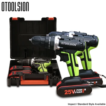 

New Powerful 25+1 Torque Electric Drill Multifunctional Cordless Hand Drill Screwdrivers Portable Power tools With Tool Box