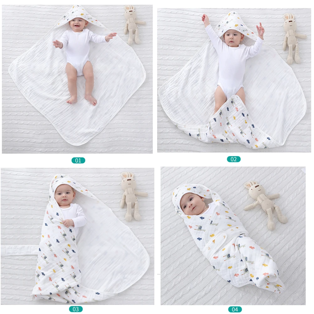 Imcute, Пеленальное Одеяло из мягкого чистого хлопка для новорожденных, спальный мешок для маленьких мальчиков и девочек, ветронепроницаемый спальный мешок для путешествий, 8 стилей