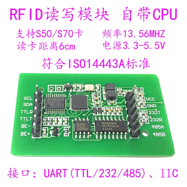Rc522 Modul Kártyaolvasó 13.56Mhz Sorozatú Portolvasó Rfid Radio Frekvencia -Olvasó Fejlesztési Board