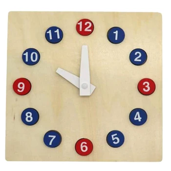 

Puzzle Clock Toy, Wooden Puzzles Learning Clock Time Telling Activity Kindergarten Teaching Aids