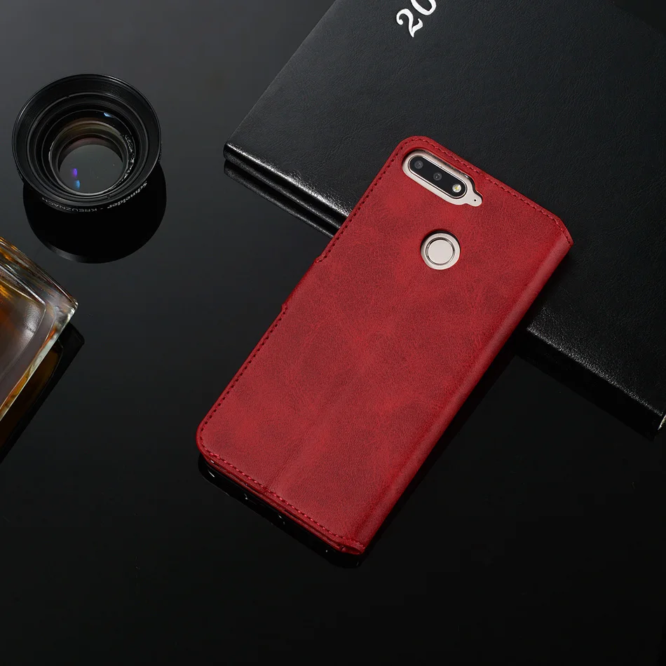 Кожаный чехол-книжка для huawei Y6 Prime чехол Y6 задняя крышка для мобильного телефона Honor 7A PRO AUM-L29 7C Магнитный чехол-кошелек s