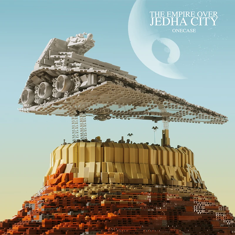BuildMoc новый звездный Круизный корабль войны Империя над Jedha City MOC 5000 шт