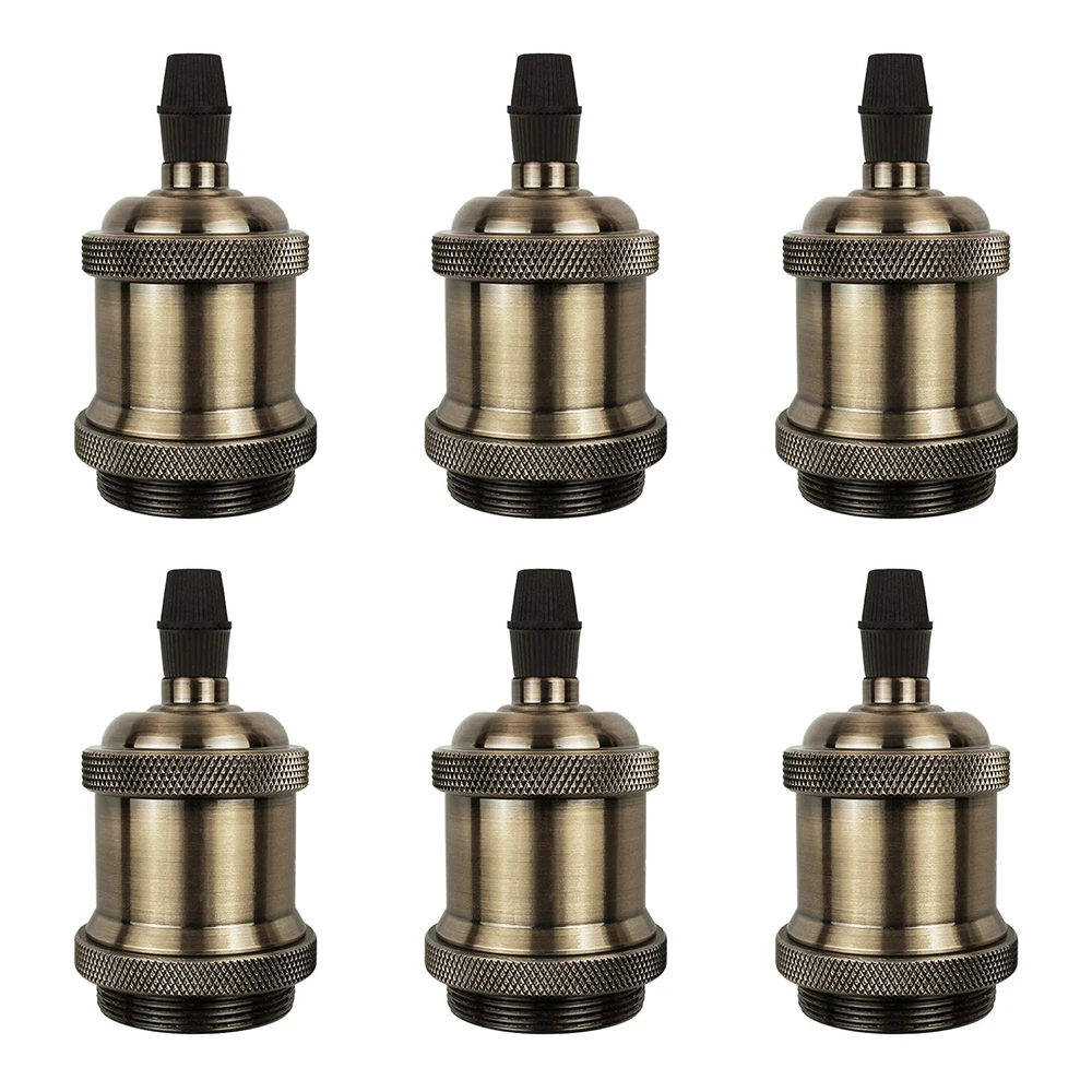 6pcs Bronze Винтаж ламповый патрон E26 E27 базы светодиодный светильник держатель установки для того чтобы подвесной светильник s промышленного ретро держатель лампы edison настенный светильник D30 - Цвет корпуса: 6pcs Bronze