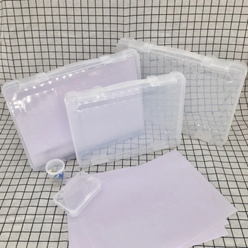 Прозрачный пластиковый А4 бумажный портативный ящик для хранения Сортировка