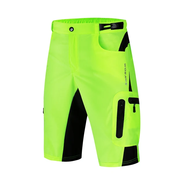 WOSAWE Cycling Shorts Summer Breathable Loose Short MTB Shorts Bike Shorts Men Running Bicycle Pants Riding Shorts Pants BL132-Green