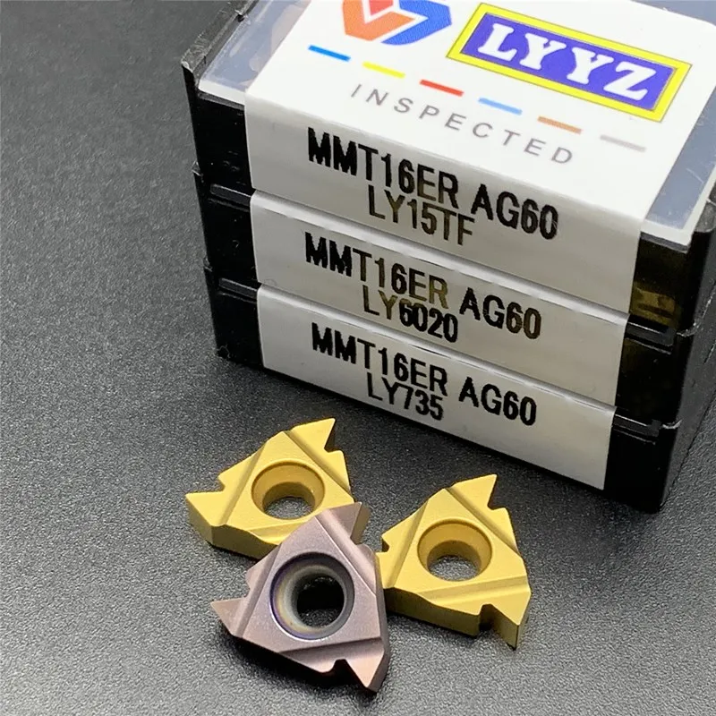 

MMT16ER AG60 LY15TF LY6020 LY735 carbide inserts Thread Turning tool cutting tool Lathe Tools Milling cutter CNC tool 16ER AG60