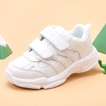 

Children's White Sneakers 2019 Autumn/winter New Hundred Small White Shoes Students Light Solid-colored Casual Shoes