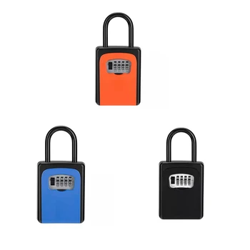 

4-Digit Key Lock Box Combination Password Lock Box with Code for House Key Storage Combo Door Locker