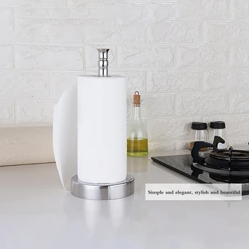 

Stainless Steel Kitchen Paper Towel Holder Dispenser For Standard Roll Paper Bathroom Tissue Towel Accessories Rack Holders