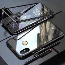 Чехол YonLinTan Coque для Xiaomi Redmi Note 6 Pro 6pro Note6 Металлическая магнитная рамка из закаленного стекла жесткий чехол для телефона