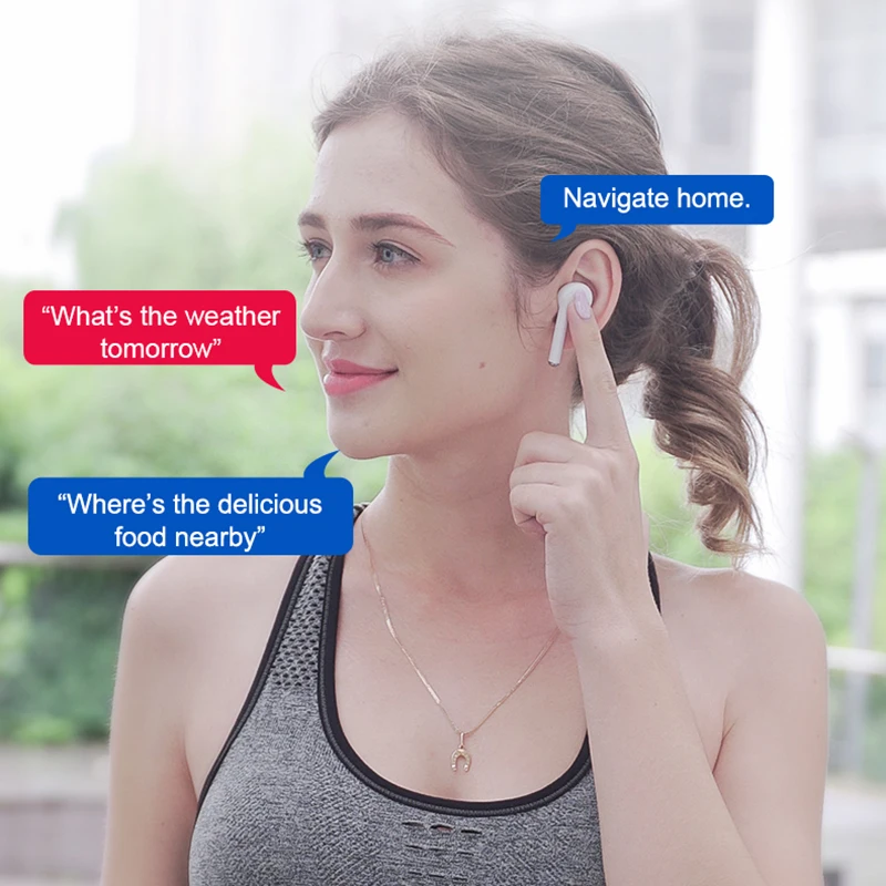 TW50 TWS стерео Hifi бас гарнитура Громкая связь вызов Bluetooth наушники с сенсорным управлением микрофон активный шумоподавление наушники