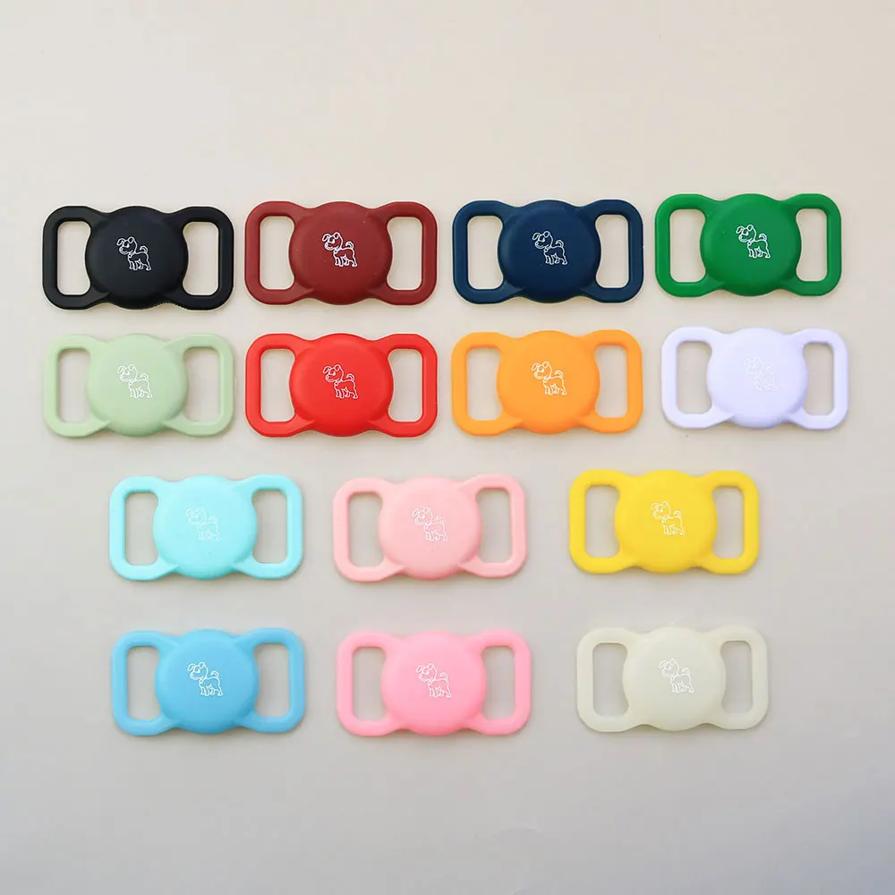 Silicone Pet Protective Case GPS Finder Dog Cat Collar Loop For Apple Airtags Locator Tracker Anti-lost