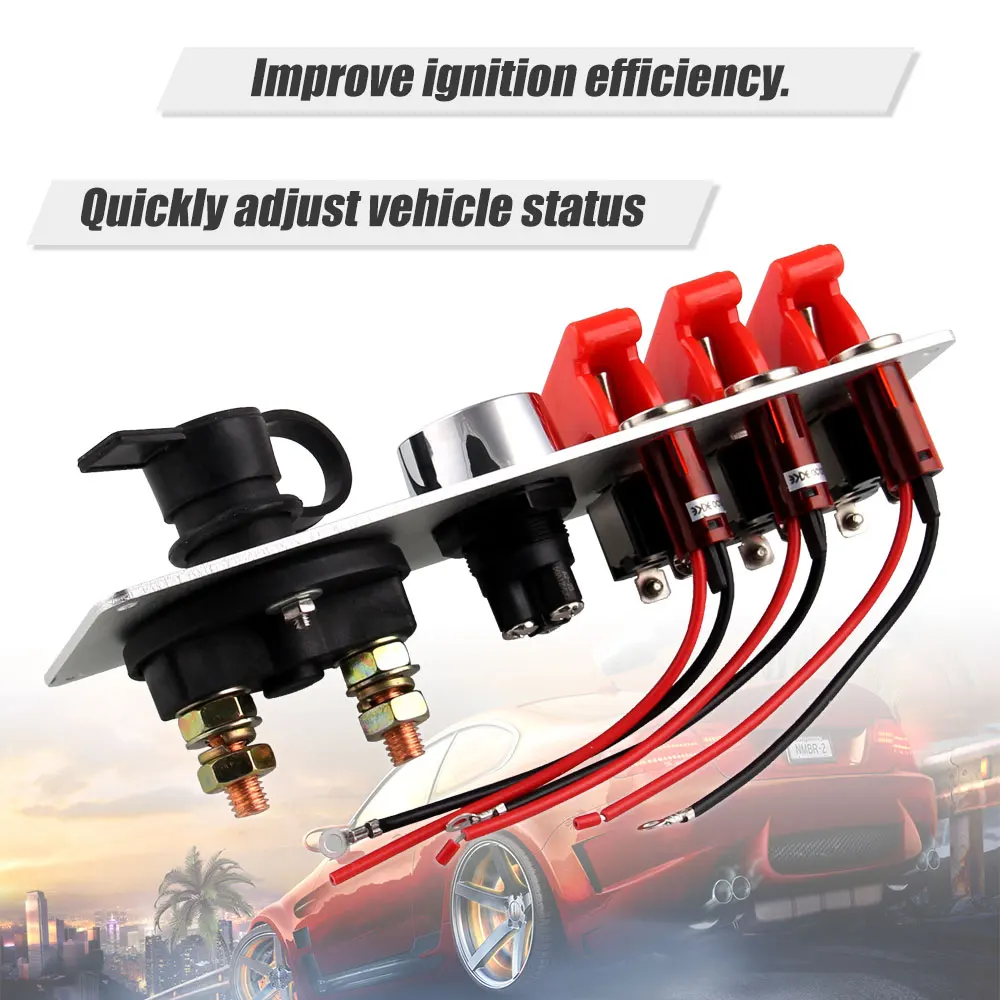 Панель переключателя зажигания для гоночного автомобиля 12 В СВЕТОДИОДНЫЙ